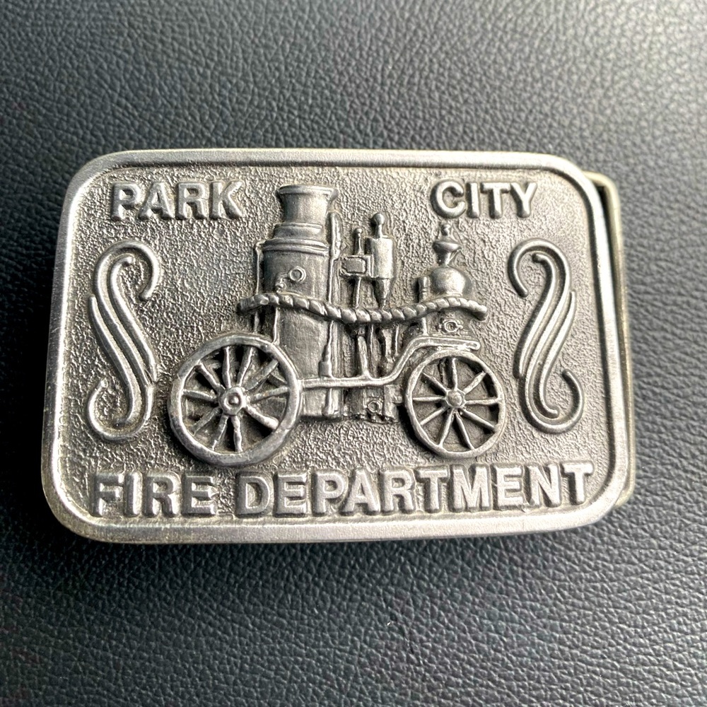 Vintage Fire Engine belt buckle
